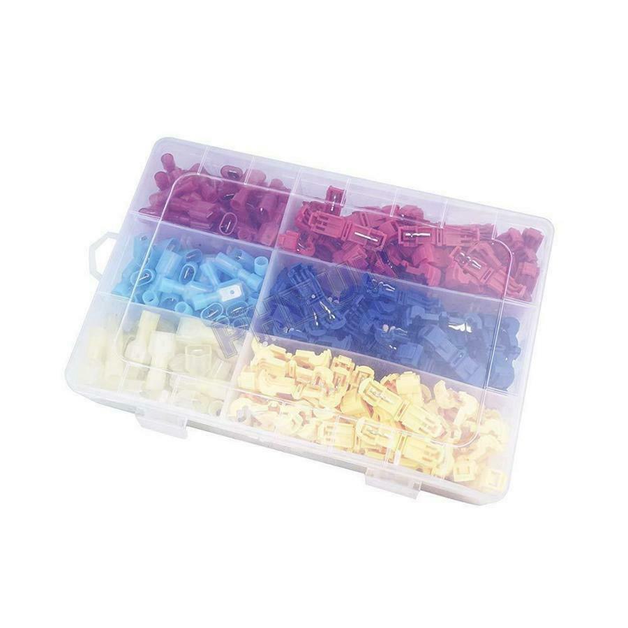 240 Pcs AWG T-Tap Wire Terminals Quick Insulated Splice Connectors Combo Kit