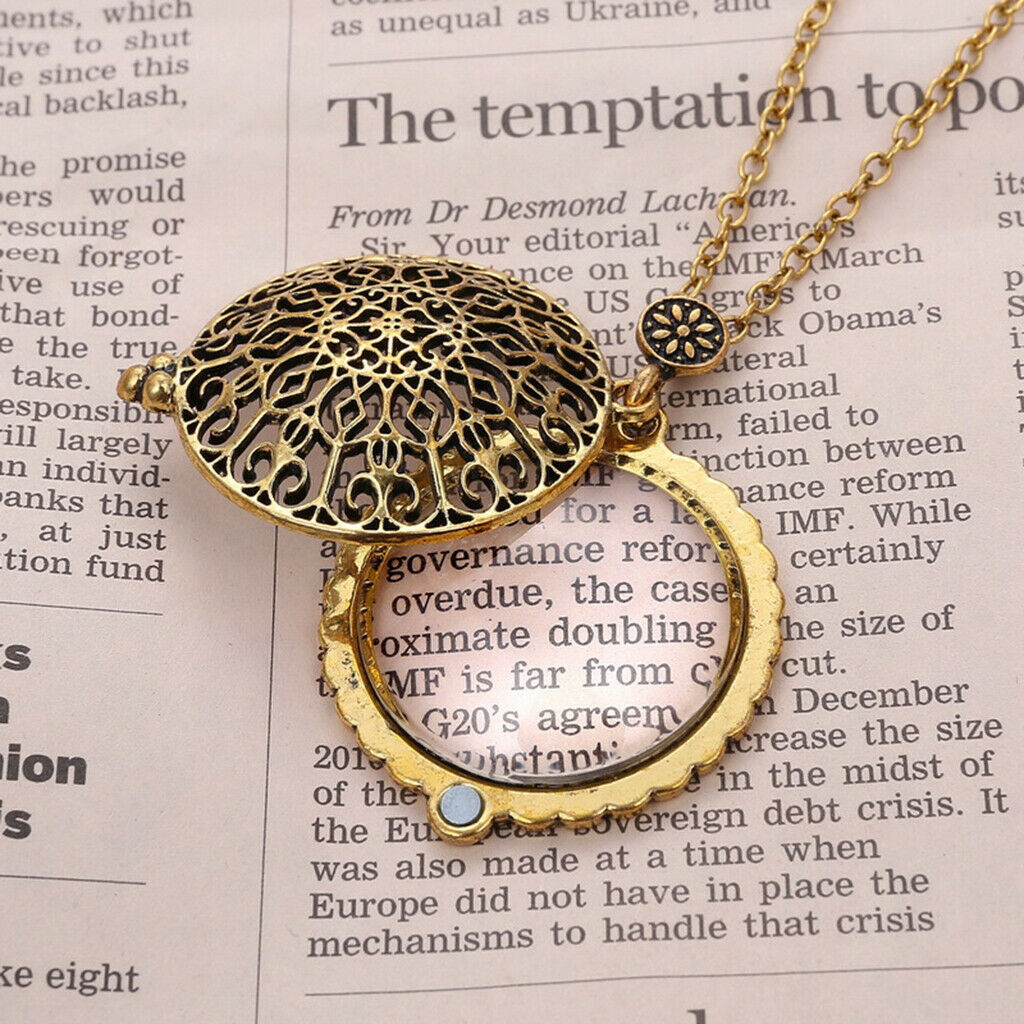 Alloy Magnifying Glass Pendant Necklace Hip Hop Choker Jewelry Accessories