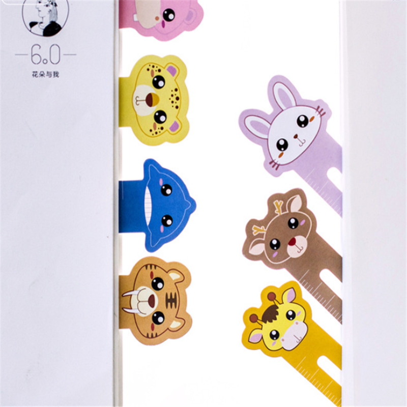 30pcs/Pack animal style Bookmarks  Message card student Supplies Ruler function