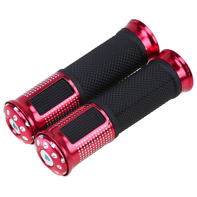 Pair Motorcycle 7/8" Hand Grips Handle Bar Rubber Gel For YAMAHA Suzuki BMW