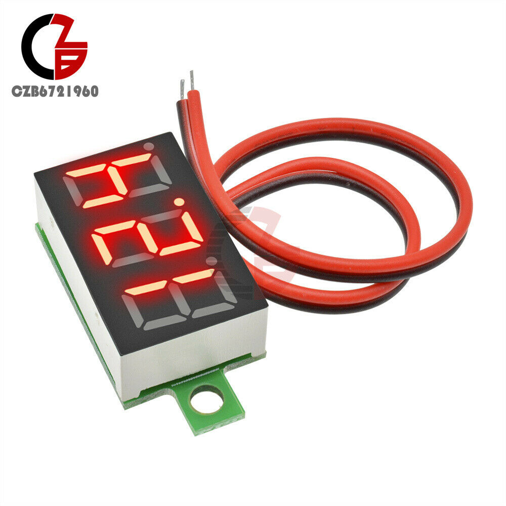 DC 4V - 30 V Mini Red LED Panel Voltage Meter 3-Digital Adjustment Voltmeter