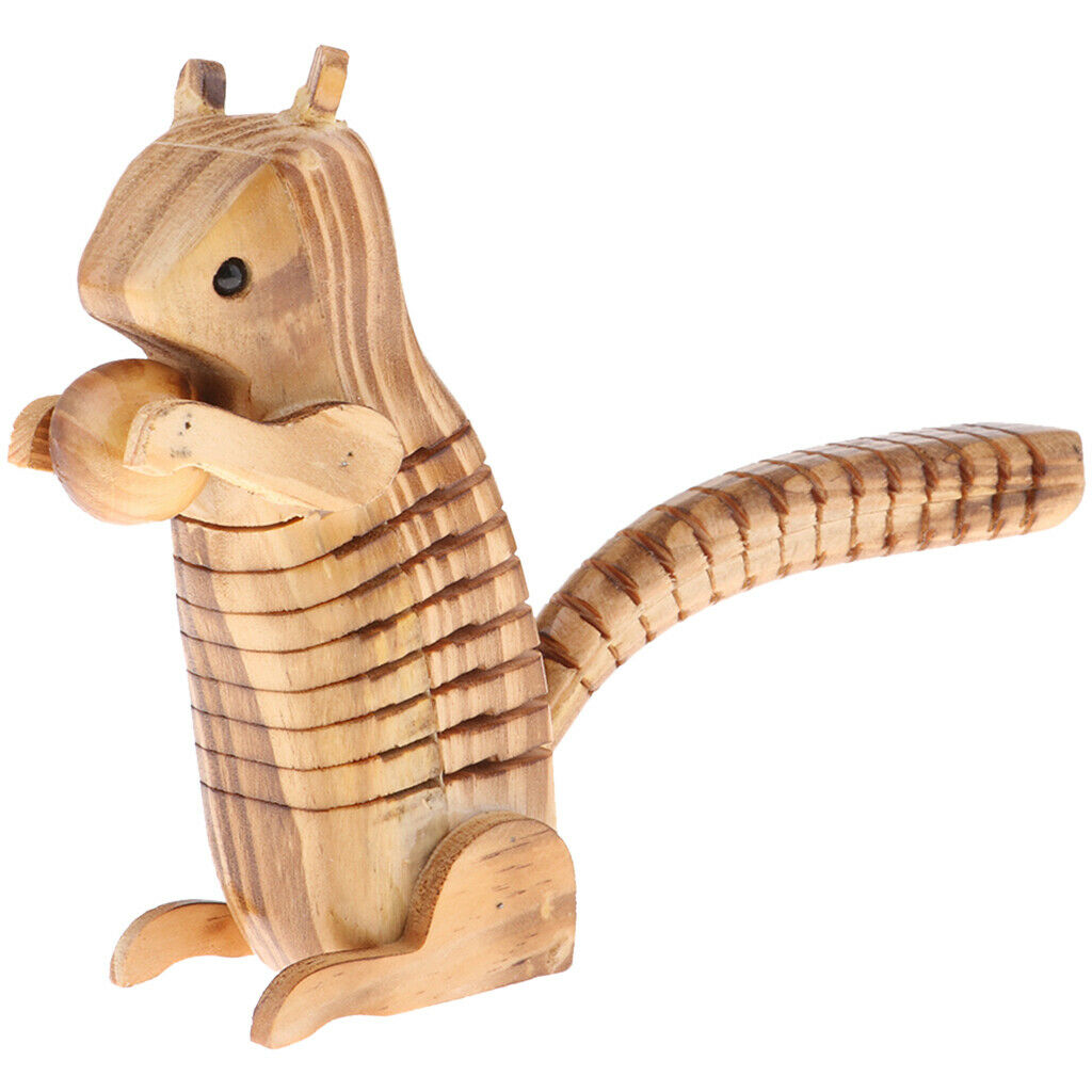 2 Pieces Animal Home Decor Handcrafted Wooden Standing Ornament Wooden