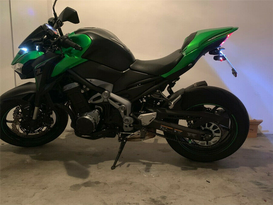 3mm Aluminum Plate License Plate Holder w/ LED Light For KAWASAKI Z900 2017-2019