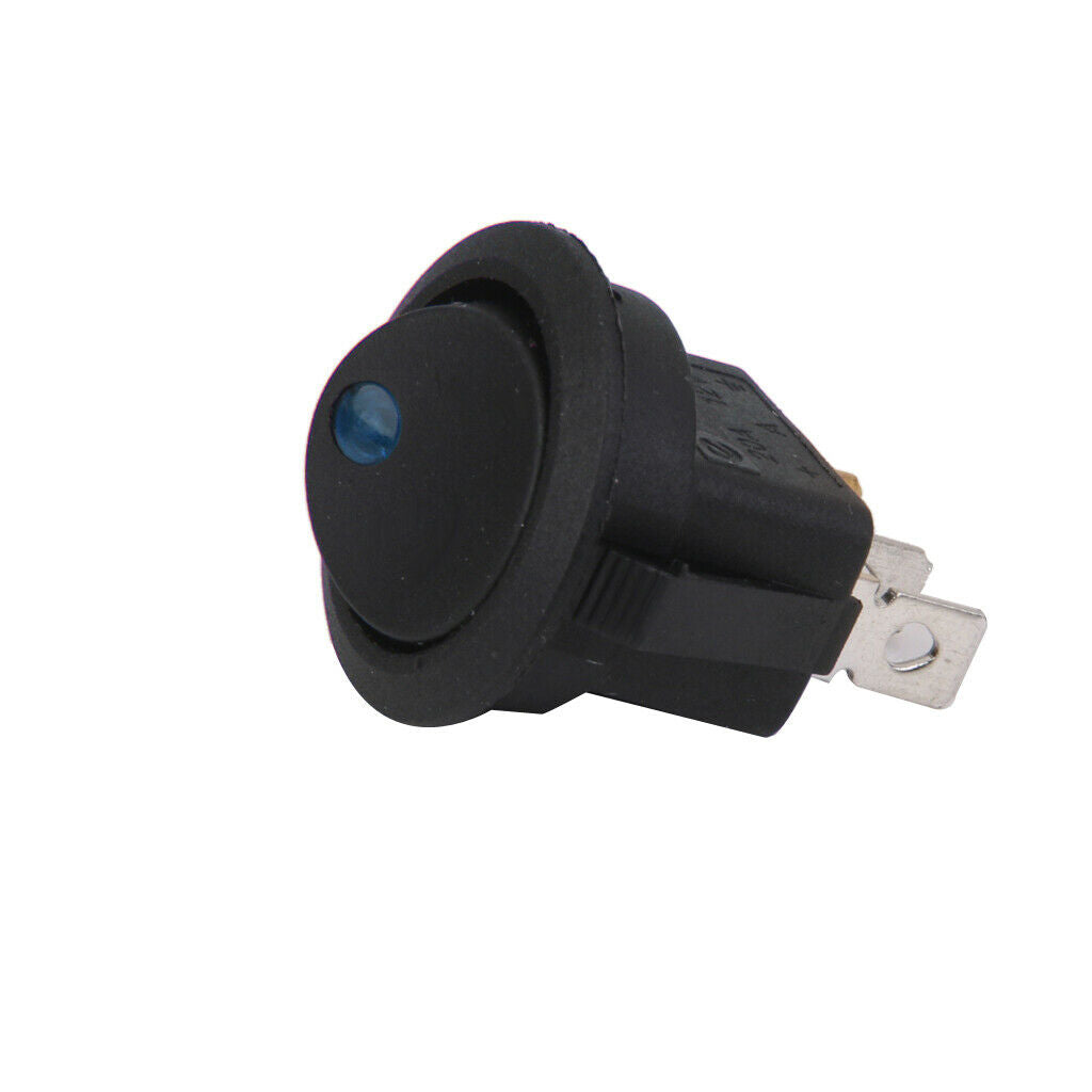10pcs Blue Led Dot Light Car Auto Boat Round Rocker ON/OFF Toggle Switch