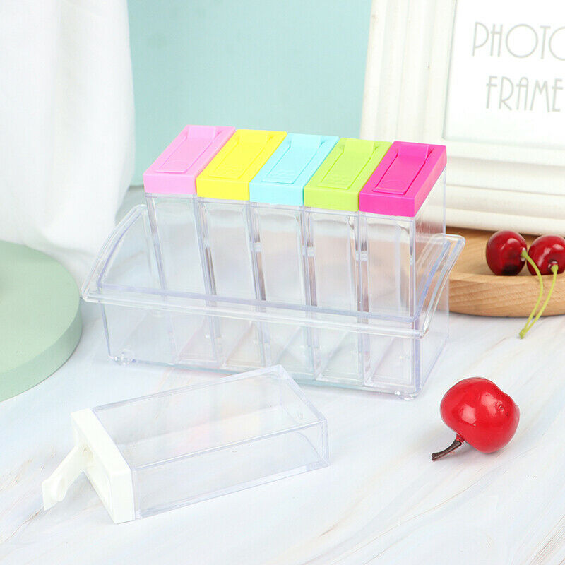 Spice Jar Seasoning Box Kitchen Storage Bottle Transparent PP Pepper Poder T DF