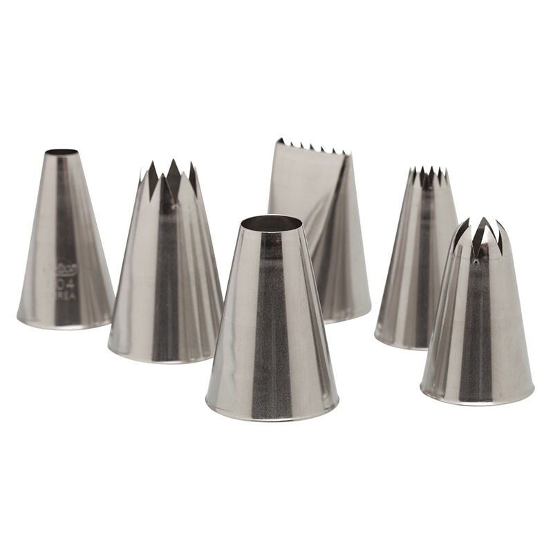 6pcs Icing Piping Nozzles Tips Tool Set For Cake Puff Decorating Sugarcraf.l8