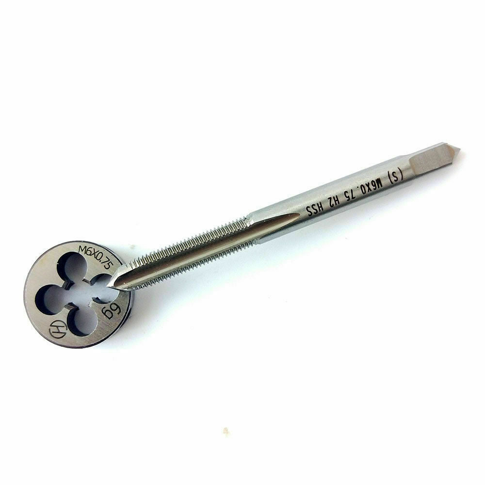 Tap M6 × 0.75 + die M6 × 0.75 brand HSS Metric Straight Flute Thread Screw