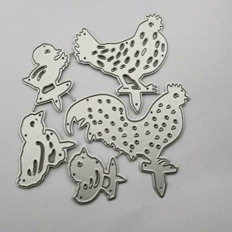 Chickens Metal Cutting Dies Stencil DIY Scrapbooking Album Paper Card Template