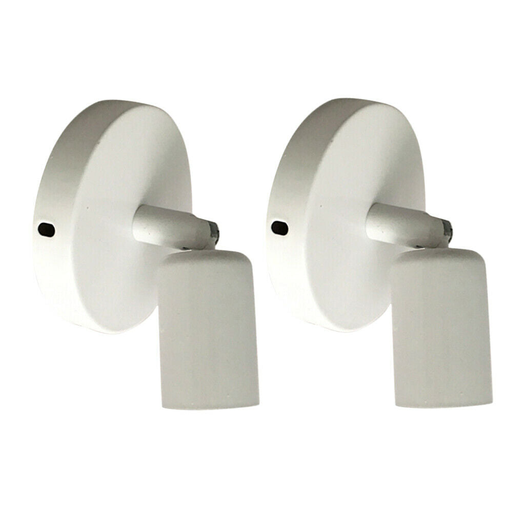 2pcs/set E27 Wall Lamp Holder Adjustable Light Holder Home Bedroom White