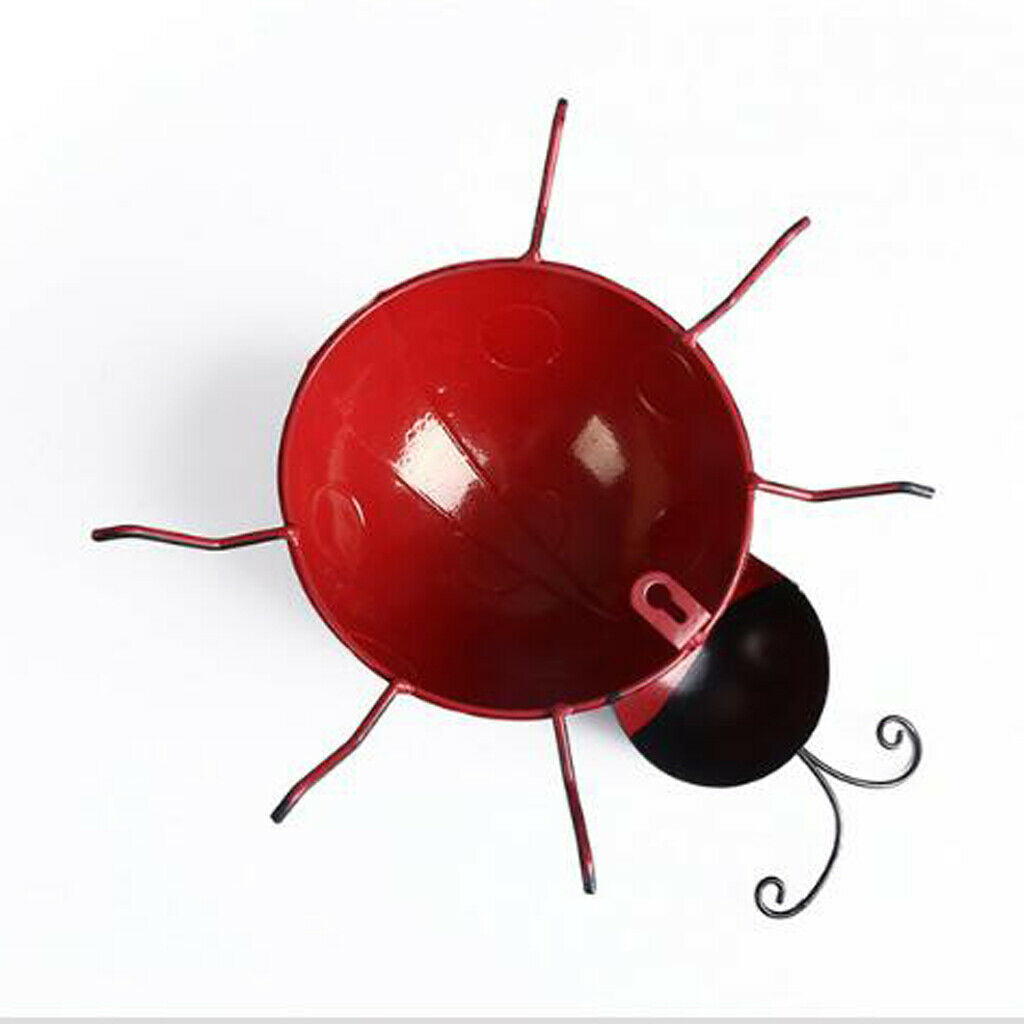 Pack 3 Ladybird Hand Painted Wall Hanging Ladybug Ornaments for Nursery Room