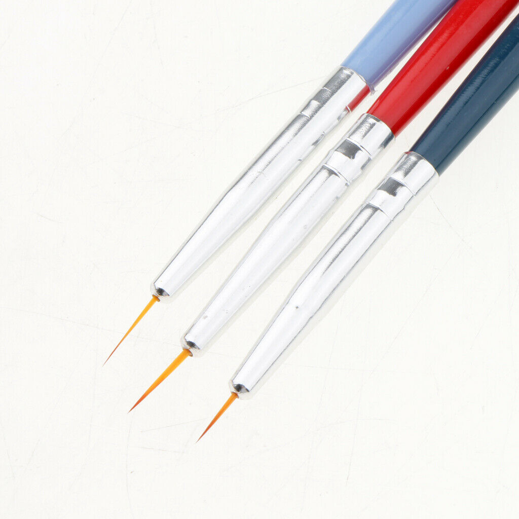 3PCs Nail Art Design Set Dotting Painting Drawing Flower Liner Brush Pen Tools