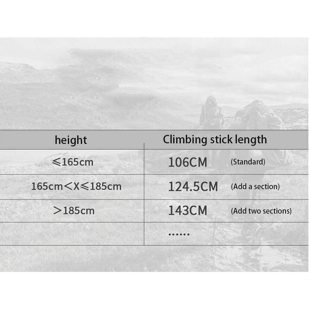 Trekking Poles Alpenstock Walking Stick Trekking Stick Hiking Defense Sticks