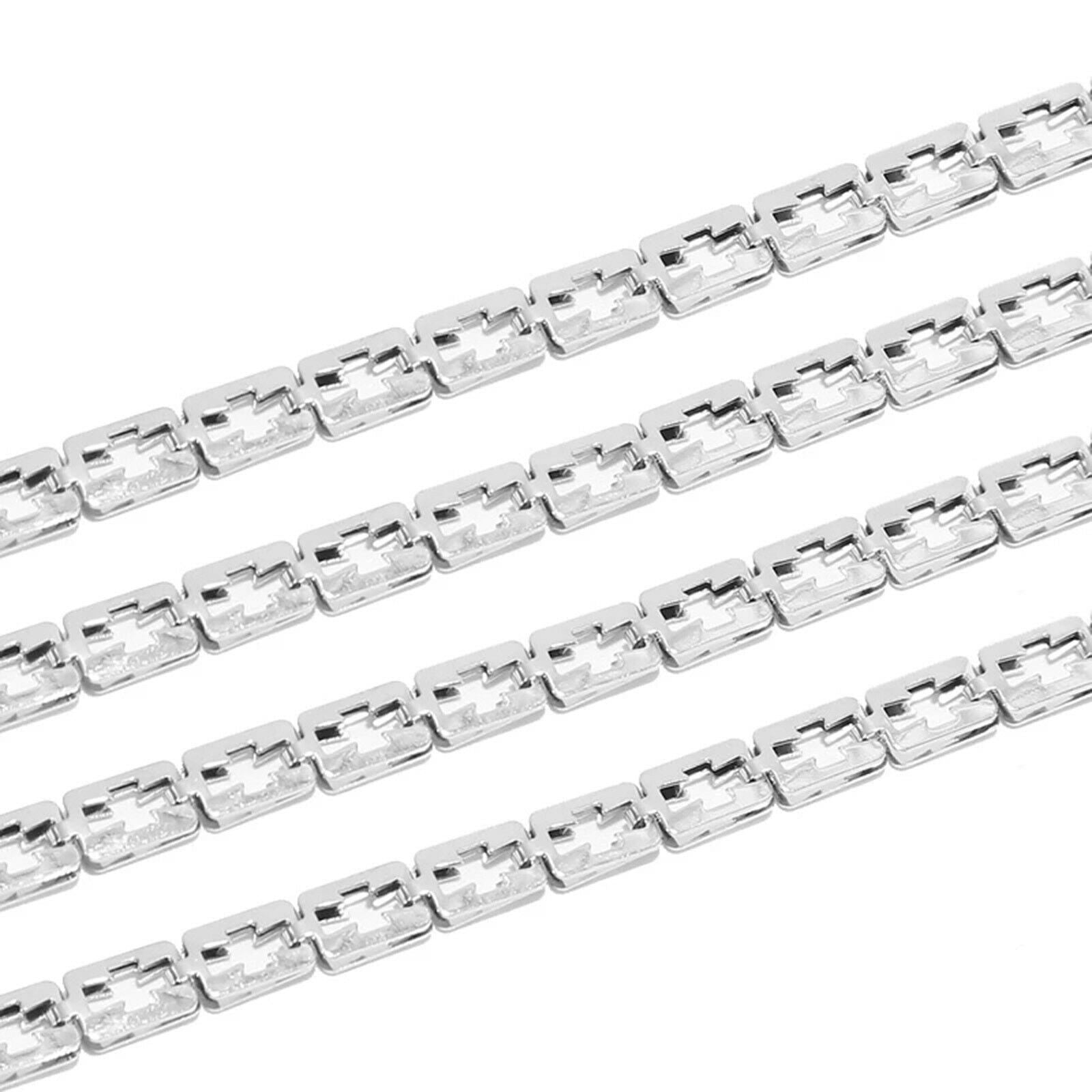 Metal Cable Chain with Spool Flat Hollow out Cross Chains for DIY Necklace