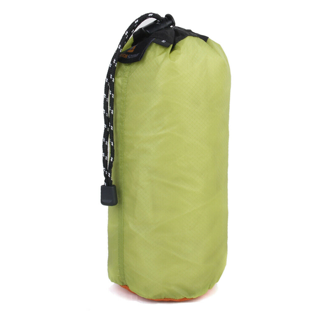 2pcs Storage Bag 20D Silicon Coated Fabric Size S M Green Sports Accessories
