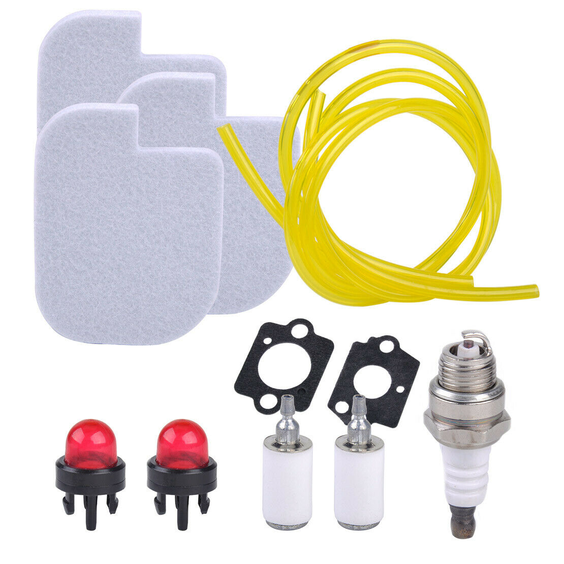 Air Filter Fuel Filter Primer Bulb Gasket Spark Plug Fit for Poulan P3314 An
