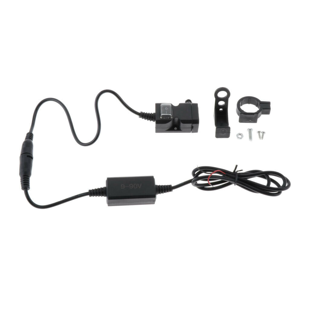 Waterproof Dual USB E-bike Handlebar Charger Socket  Switch