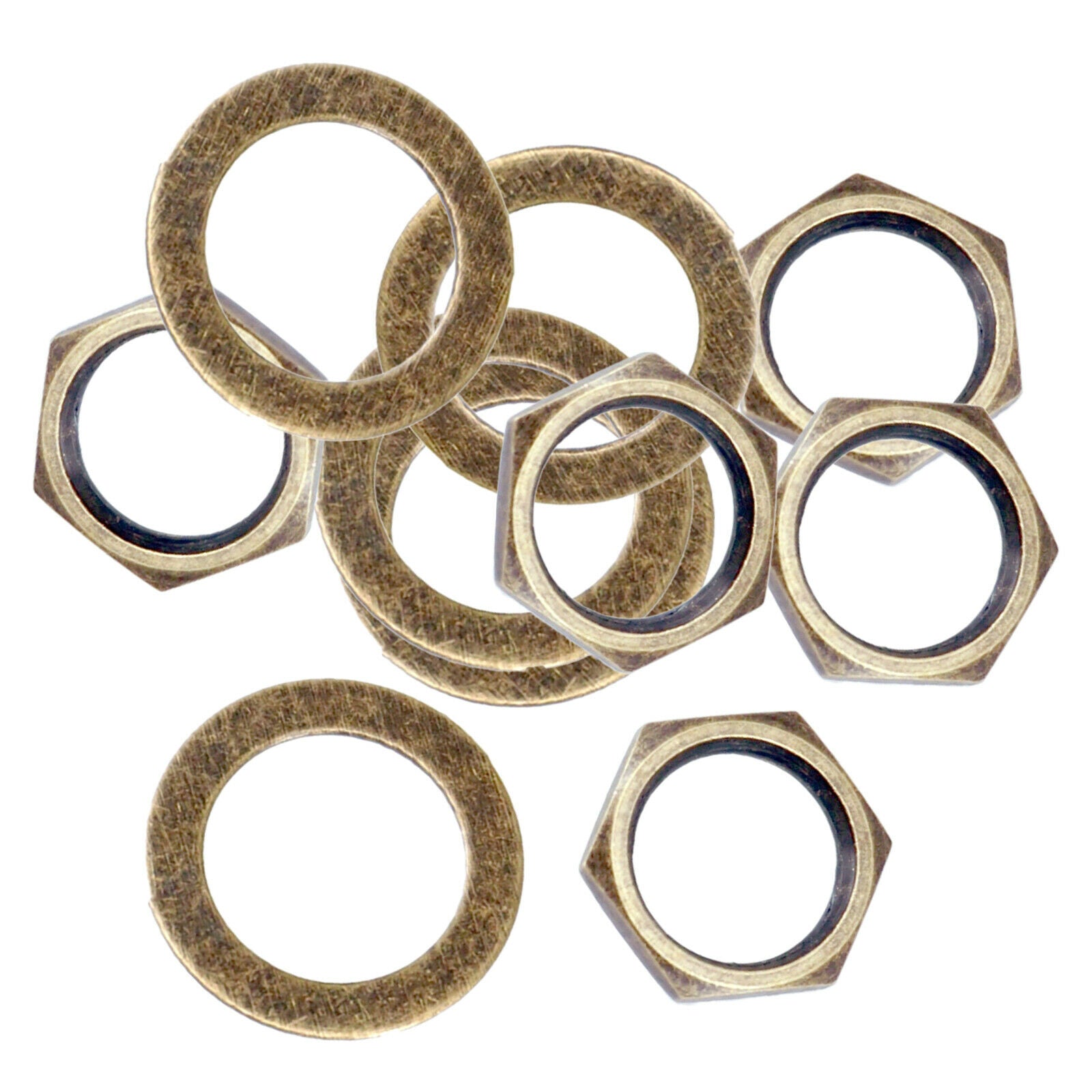 10PCS 3/8'' Guitar Bass Socket Nuts Lock Washer for Electric Guitar Bass