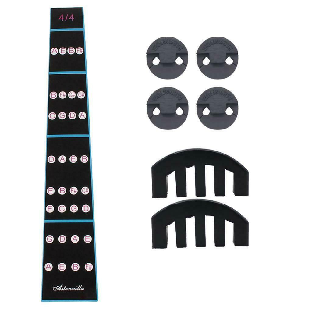 Guide of The Mute Finger for Violin Practice 7xRubber, Claw Mute And