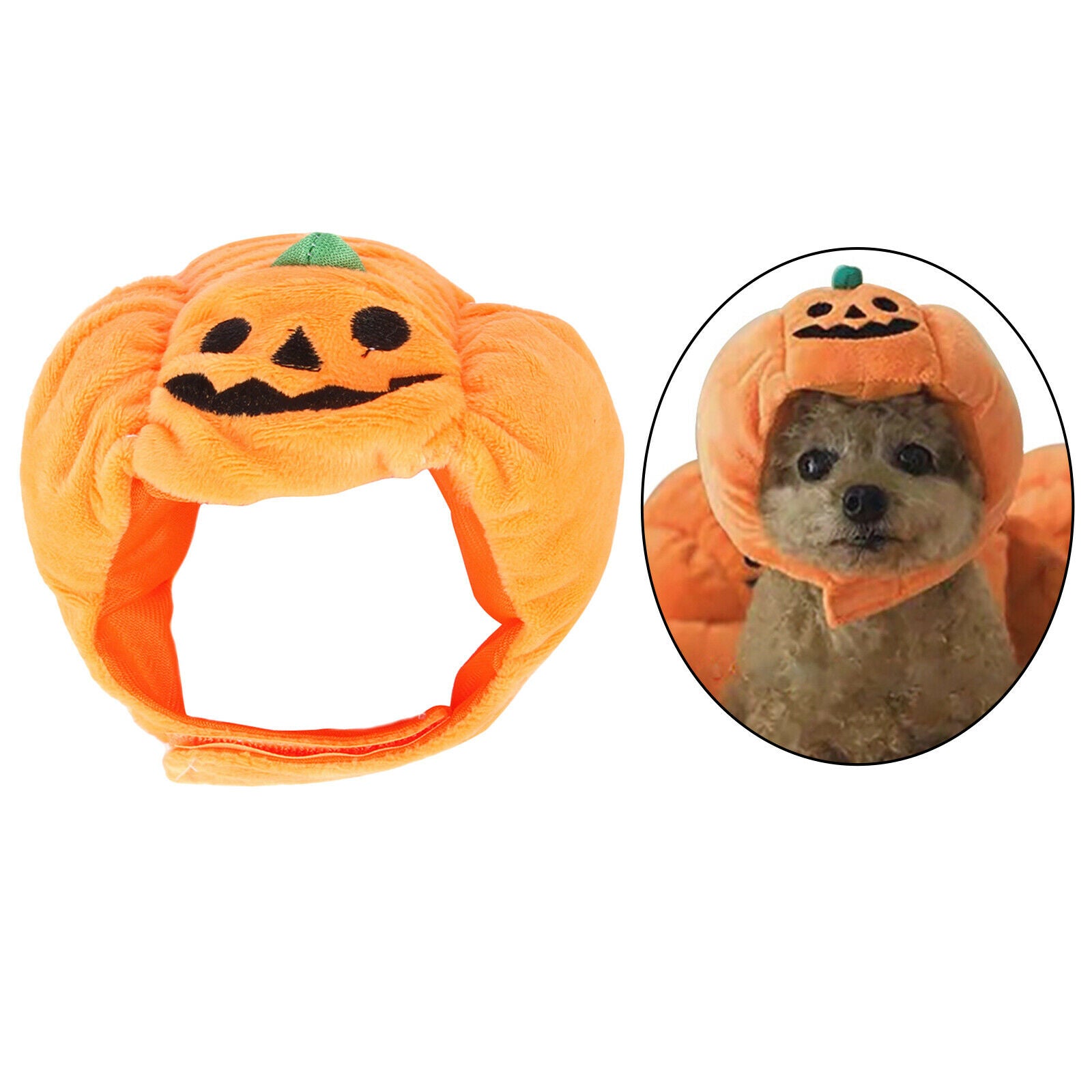 Dog Cat Pet Cute Halloween Pumpkin Hat Puppy Clothes Party Dress Up Supplies