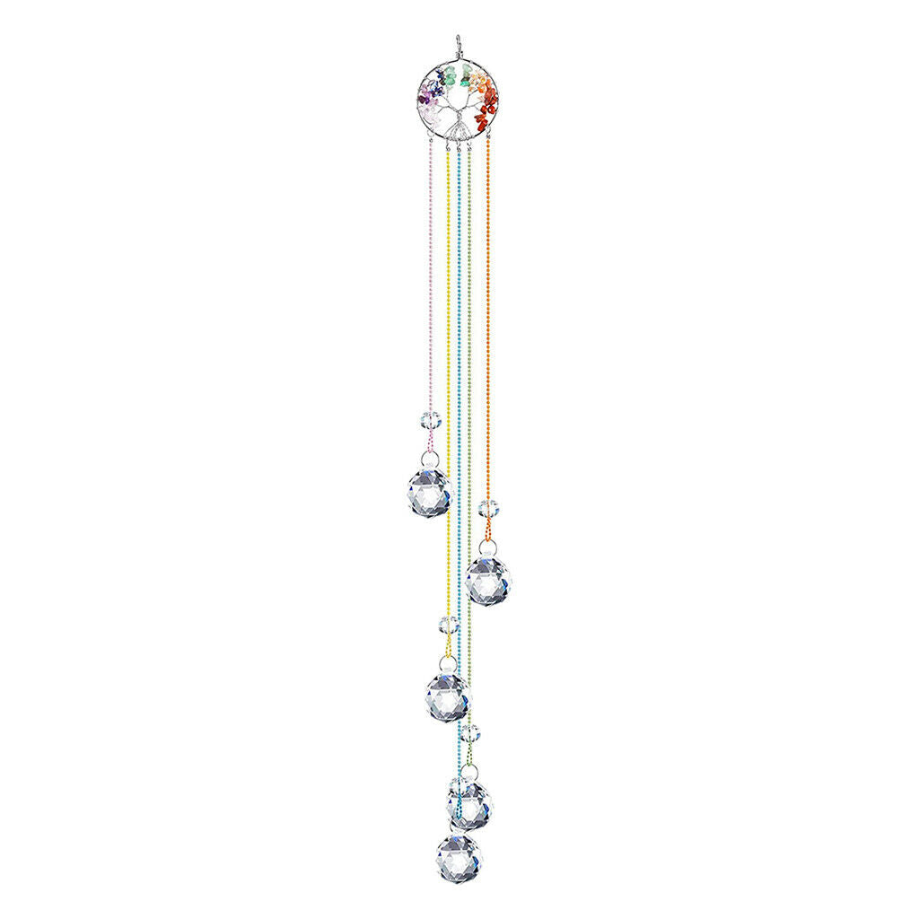 Crystal Suncatcher Faceted Beads Rainbow Maker Pendant Car Hanging Ornament