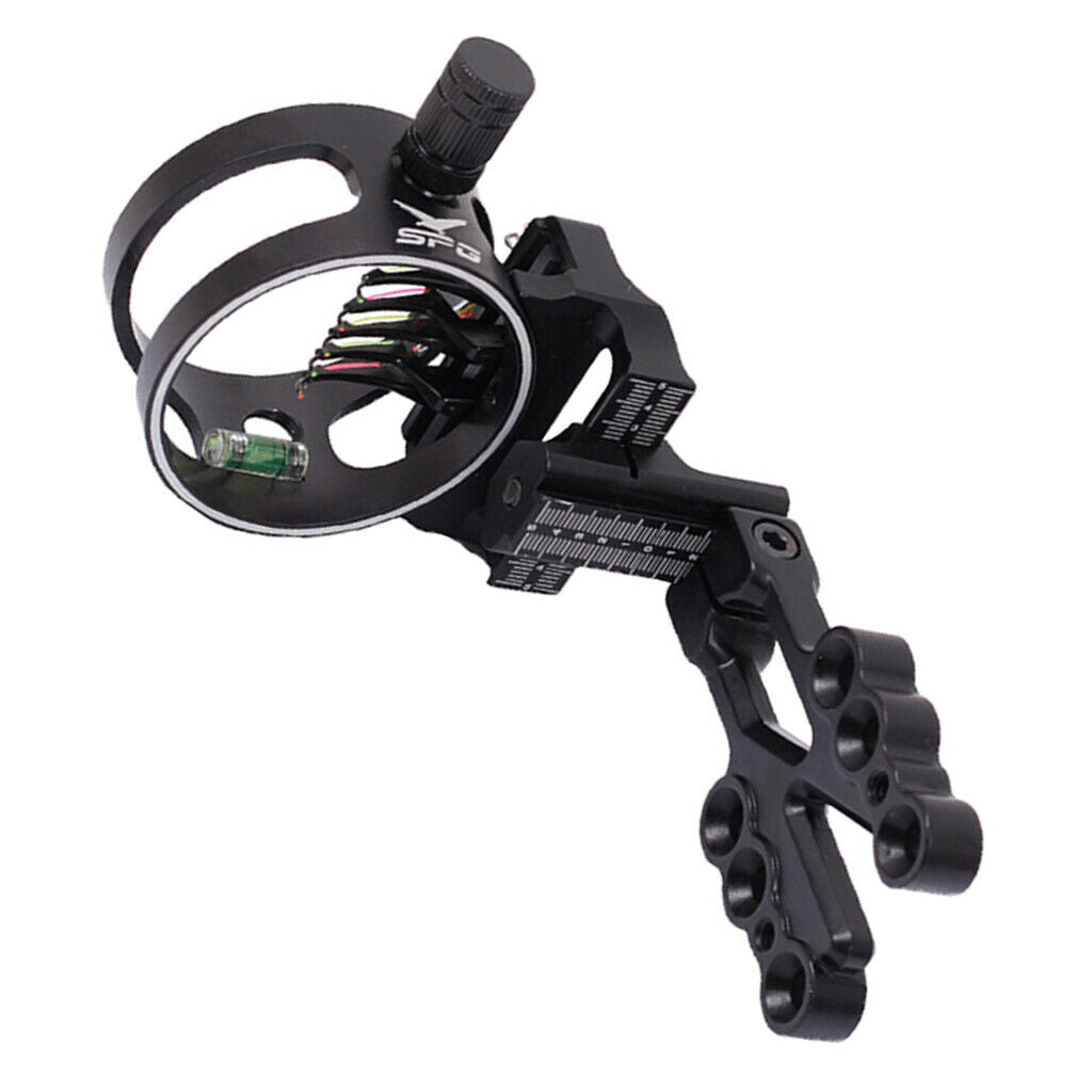 5 Pins 0.019'' Bowsight Aluminum Alloy Adjustable Fit Right/Left Hand Hunting