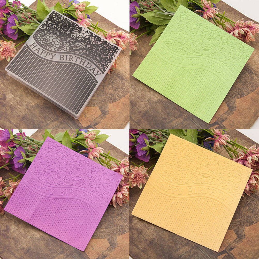 birthday Embossing folders Plastic Embossing Folder For Scrapbooking DI.l8