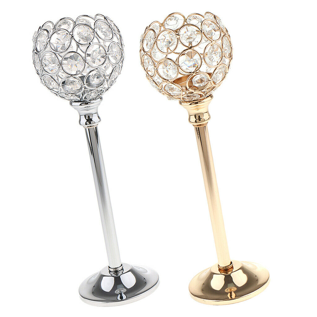 MagiDeal Crystal Candlestick Candlestick Candlestick Candelabra L 2 Set