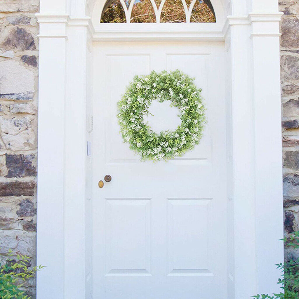 Eucalyptus Wreath Green Leaves Front Door Garland Home Party Decoration