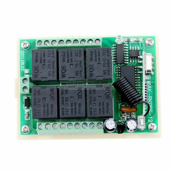 6 Channel Wireless Remote Control 433MHz Home Garage