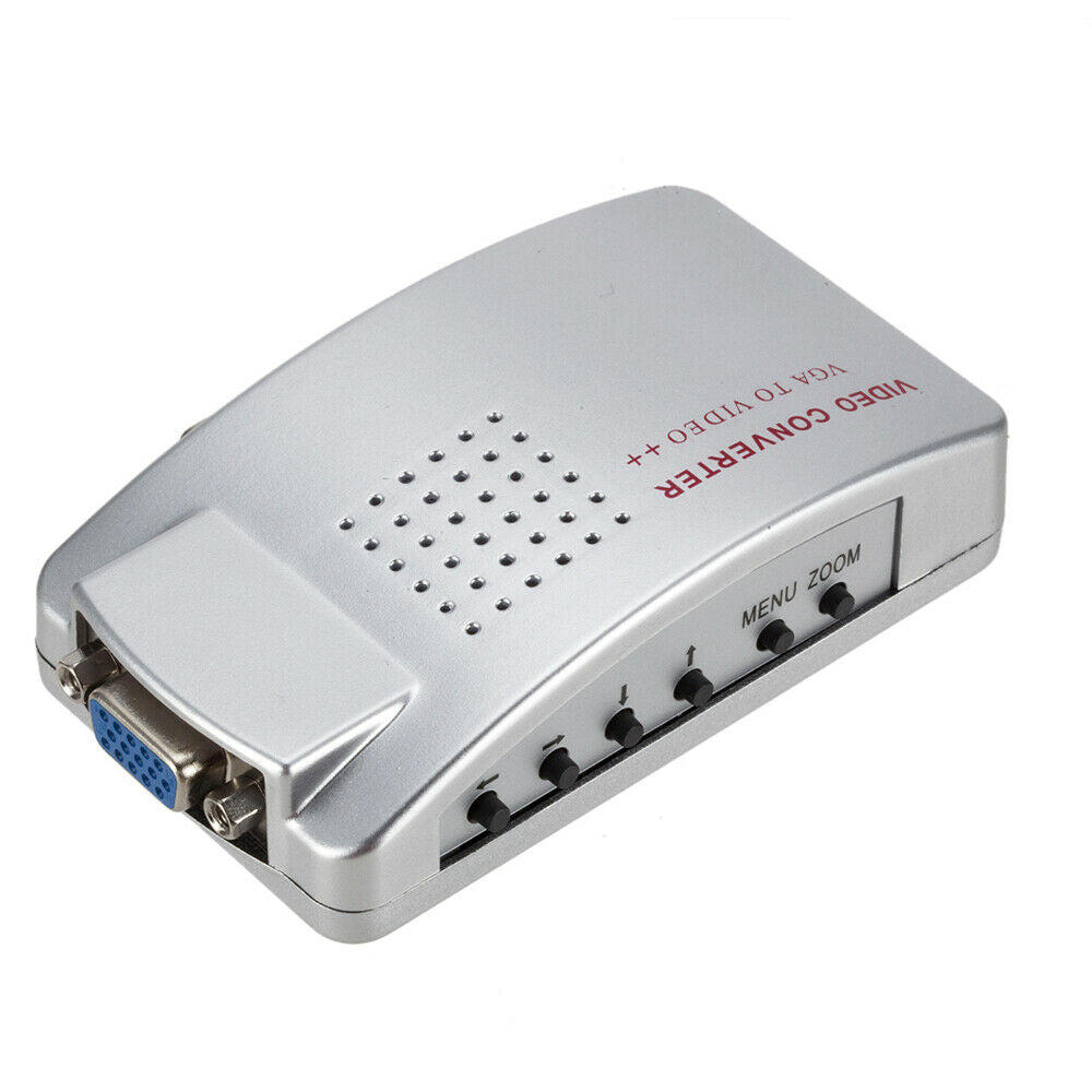 For Computer Laptop PC VGA to TV AV RC Composite Video Adapter Converter Box