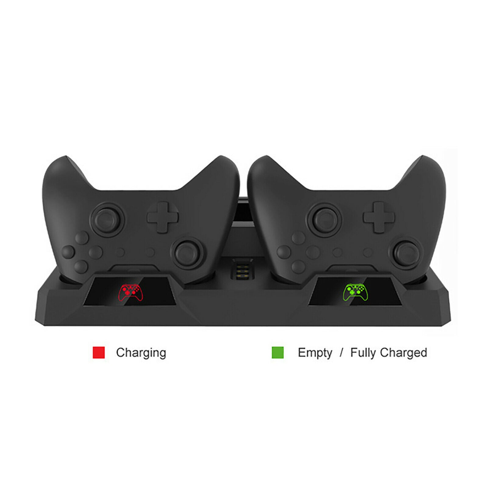 For XBOX ONE X S Console Charging Base Dual Controllers Charger with Cooling Fan