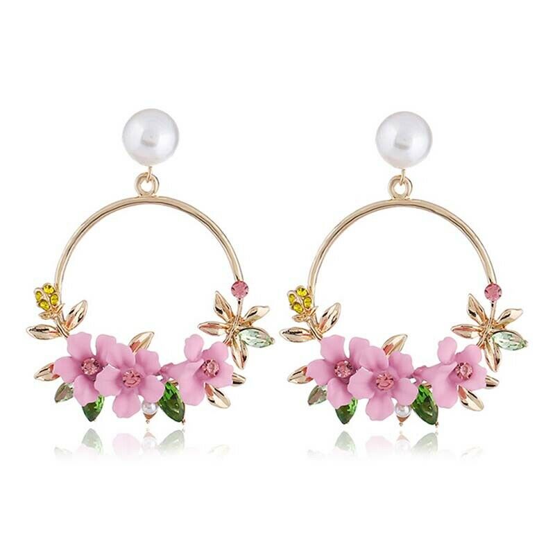 Charm Women Flower Drop Dangle Earrings Jewelry Ear Studs Wedding Jewelry.l8