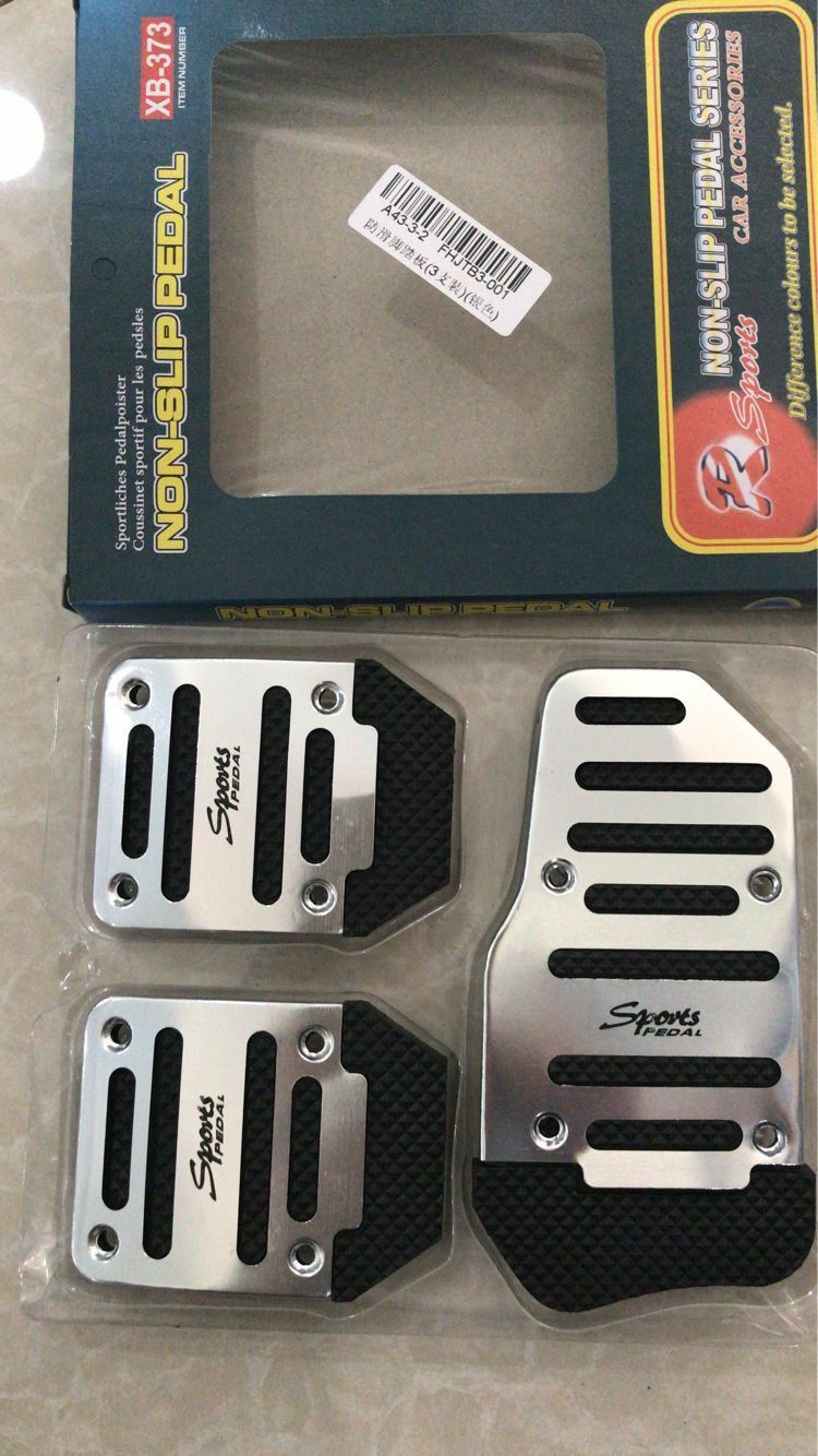Aluminium Alloy Non-Slip Foot Pedal Pad Cover M/T for Brake Clutch Accelerator