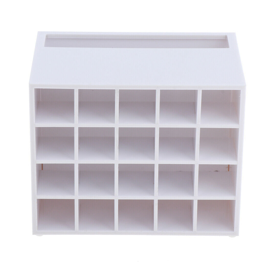 20 Slots Desk Lipstick Holder Display Cosmetic Organizer Makeup Case White