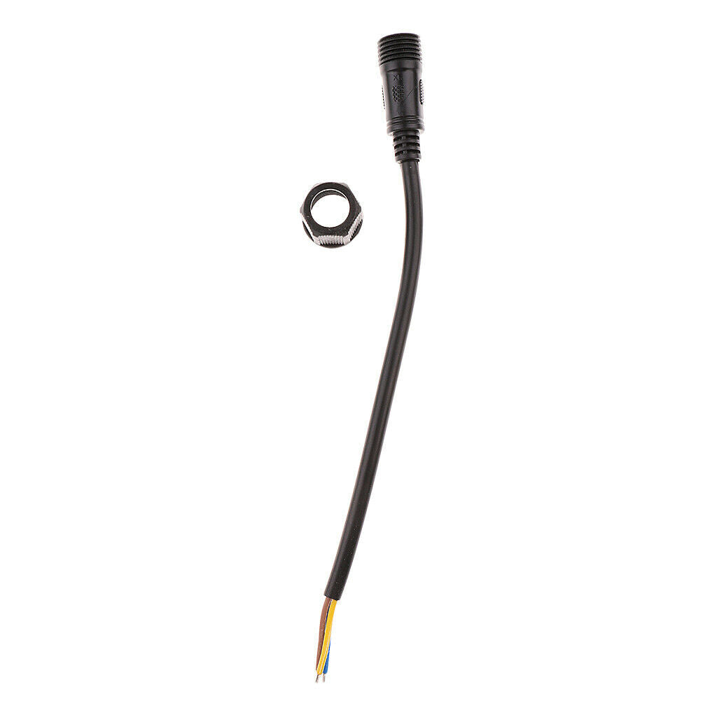 5Pairs Black Male/Female Waterproof IP65 3Pin 22AWG Wire LED Cable Connector