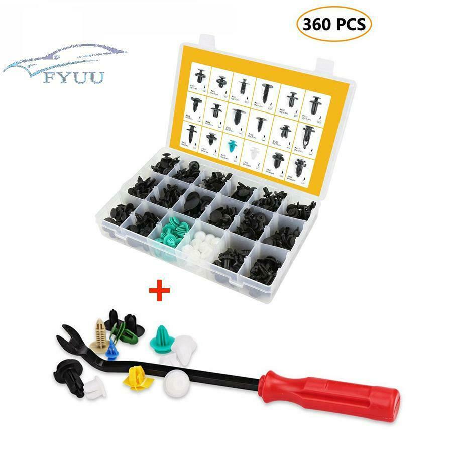 360PCS Car Door Bumper Fender Liner Strip Sealing Fixed Mixed Fastener Clip