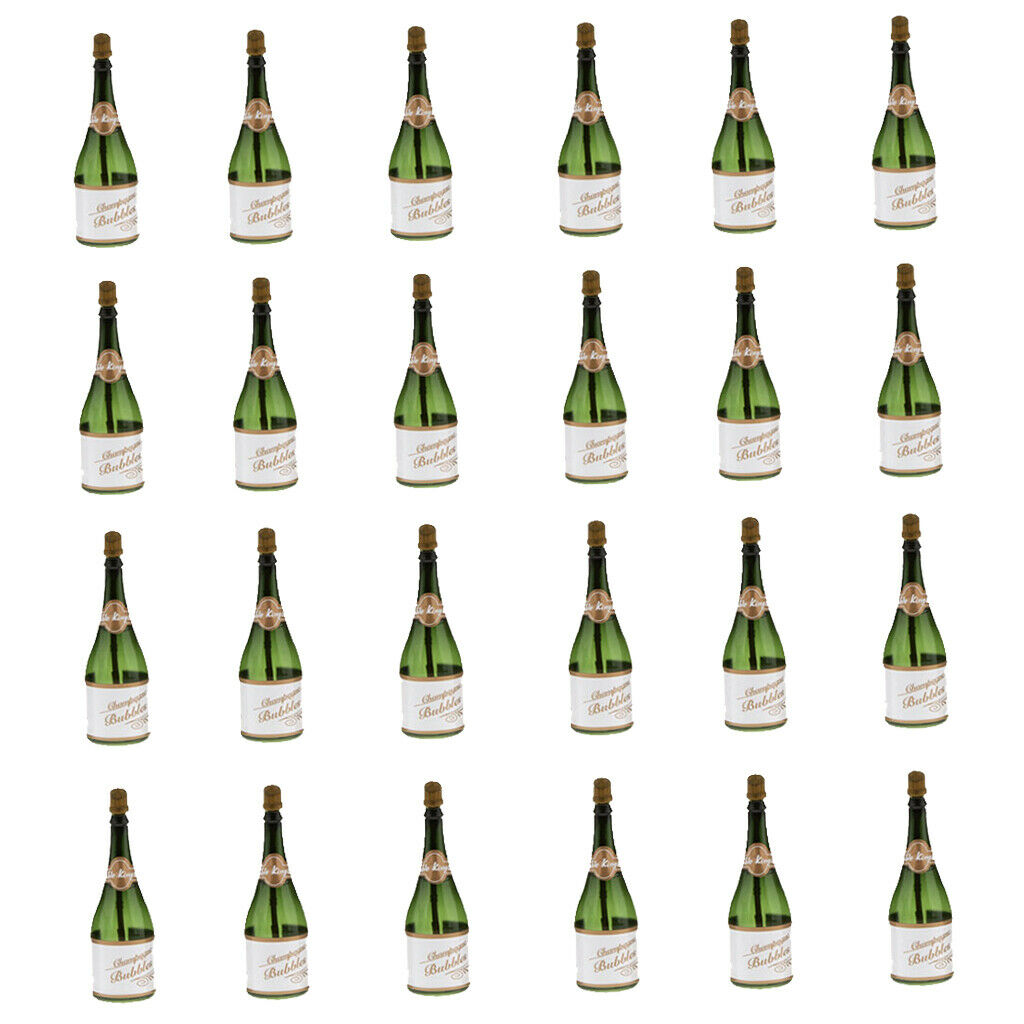 24x Empty Bubble Blowing Mini Champagne Soap Bottles Wedding Party Play Toys