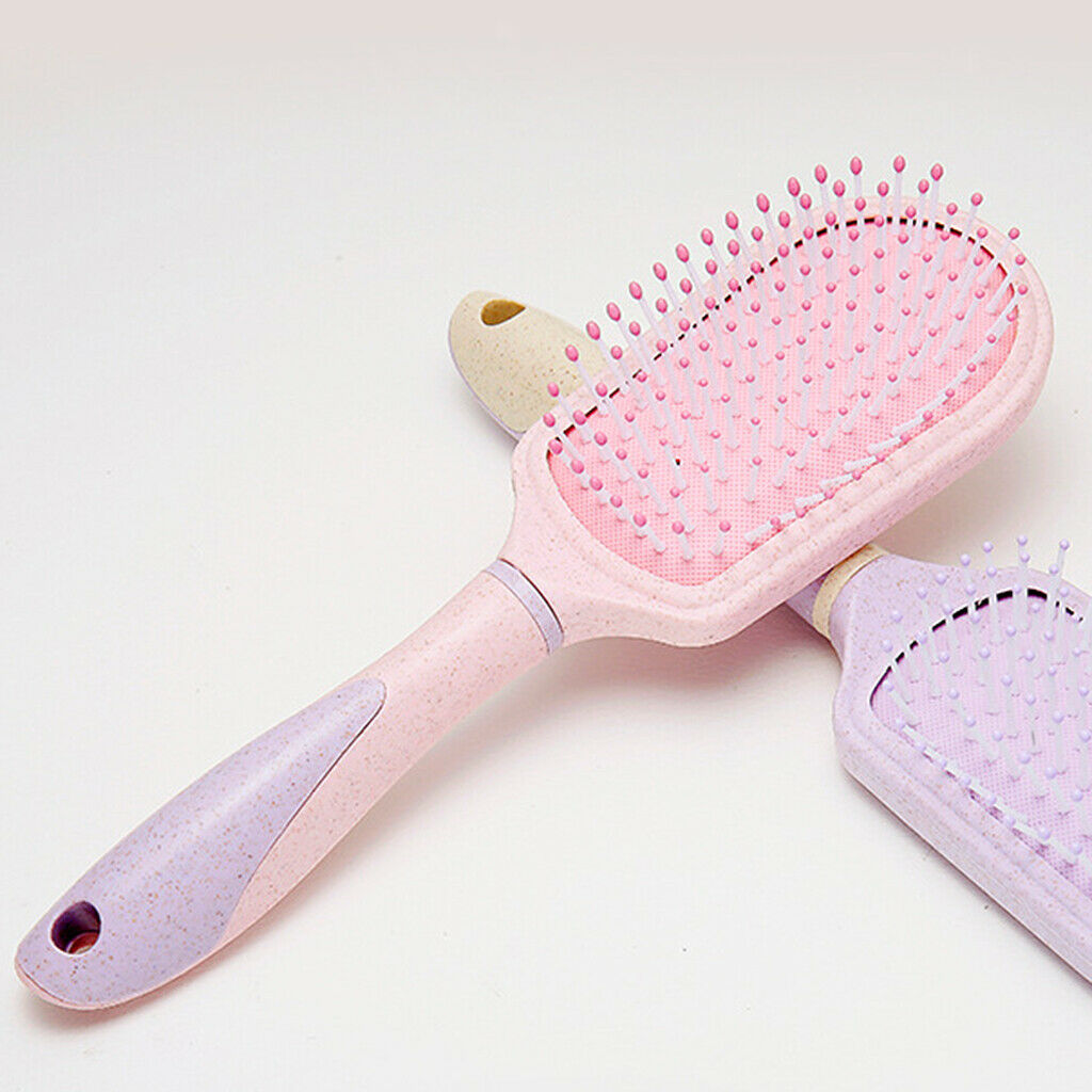 Portable Scalp Massage Hairbrush Plastic Detagling Hair Brush Comb Pink