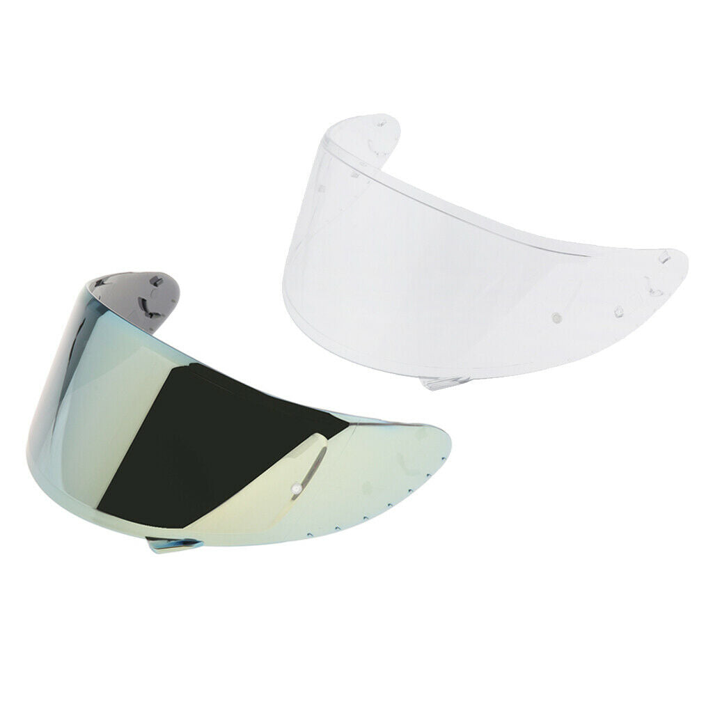 2pcs Motorcycle Helmet HD Visor for X14 Z-7 RF-1200 Face Shield Clear Golden