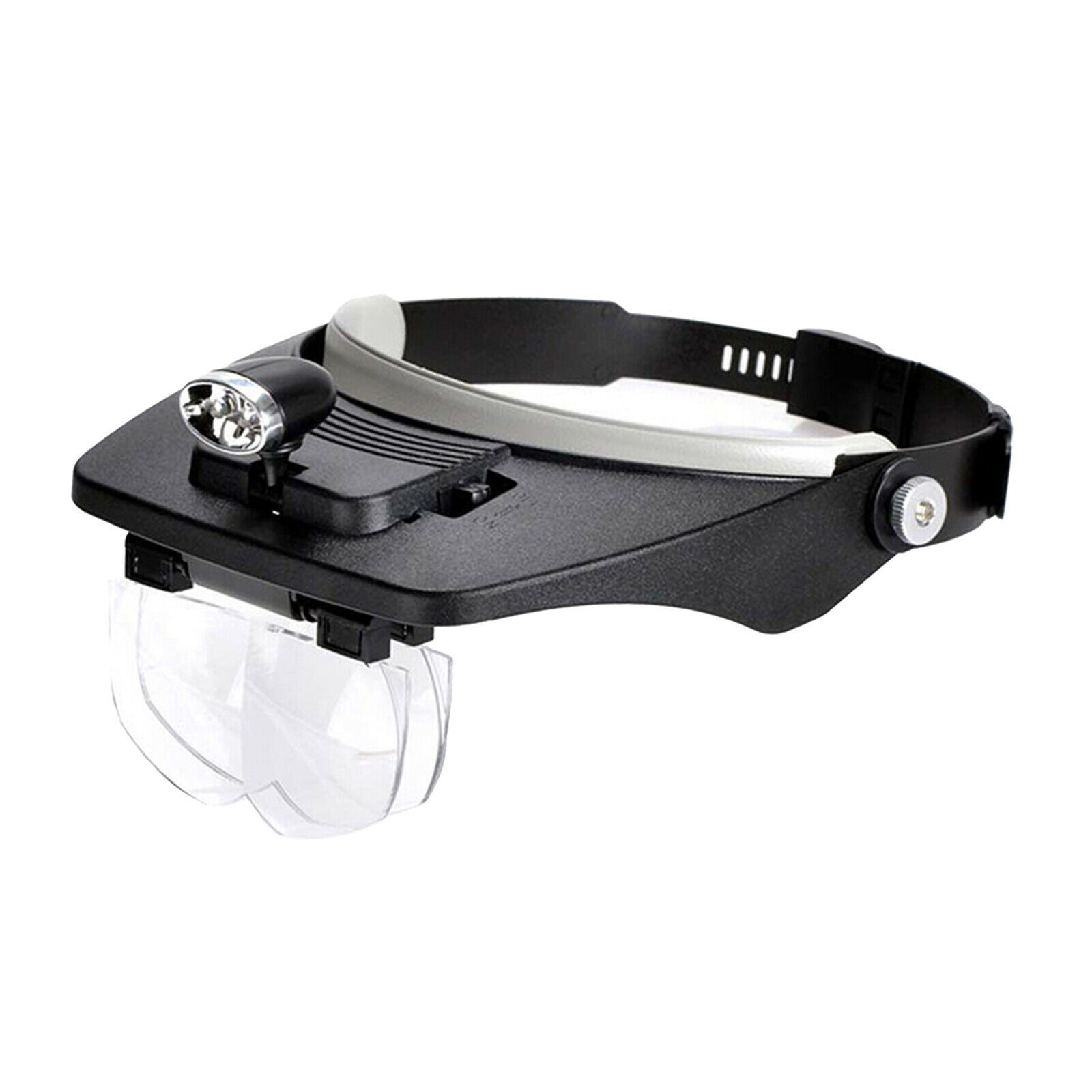 Head Band Magnifier w/ LED Lamp Headset Magnifying Glasses Visor Handsfree
