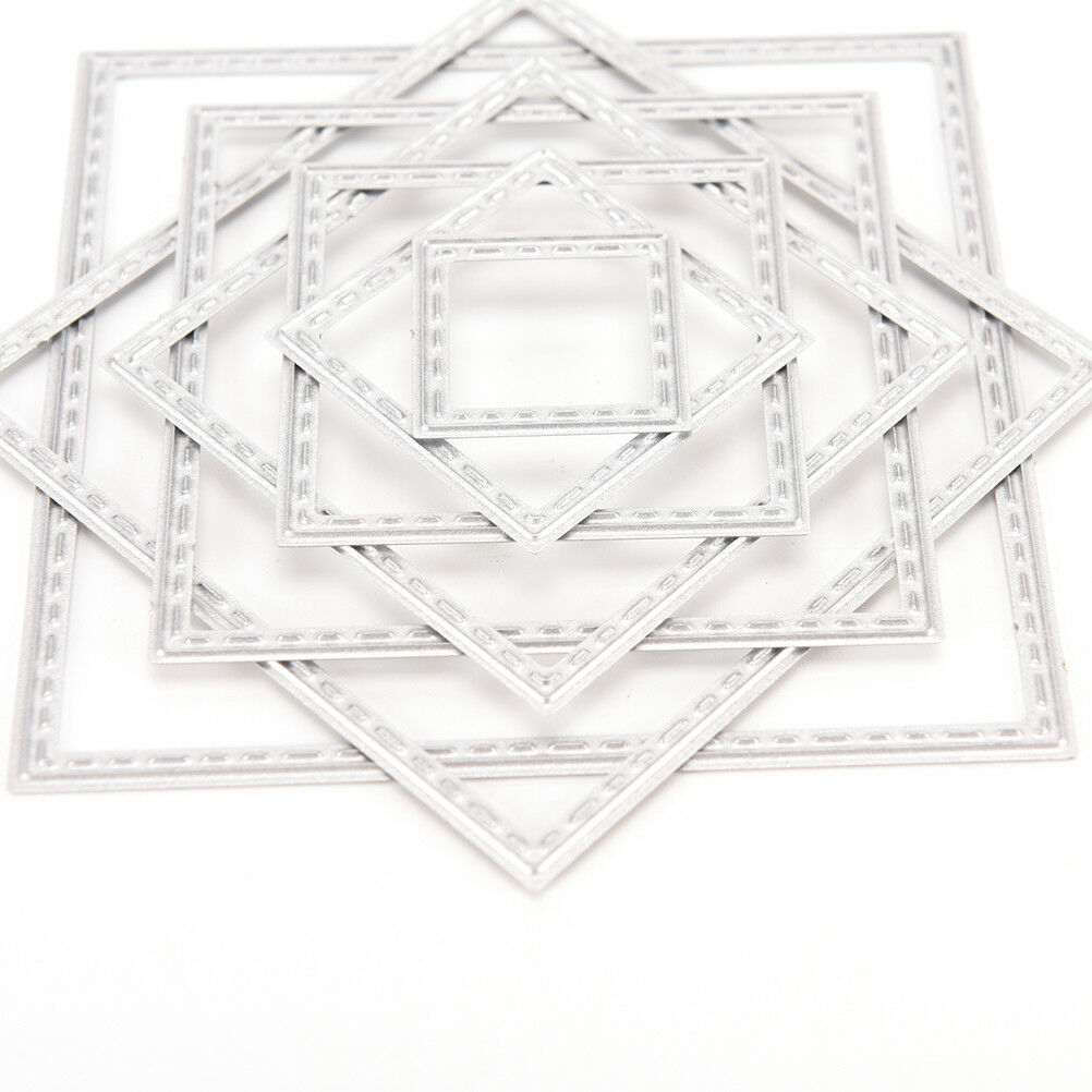 Square frame Metal DIY Cut Die Stencil Scrapbook Album Paper Card EmbossCr.l8