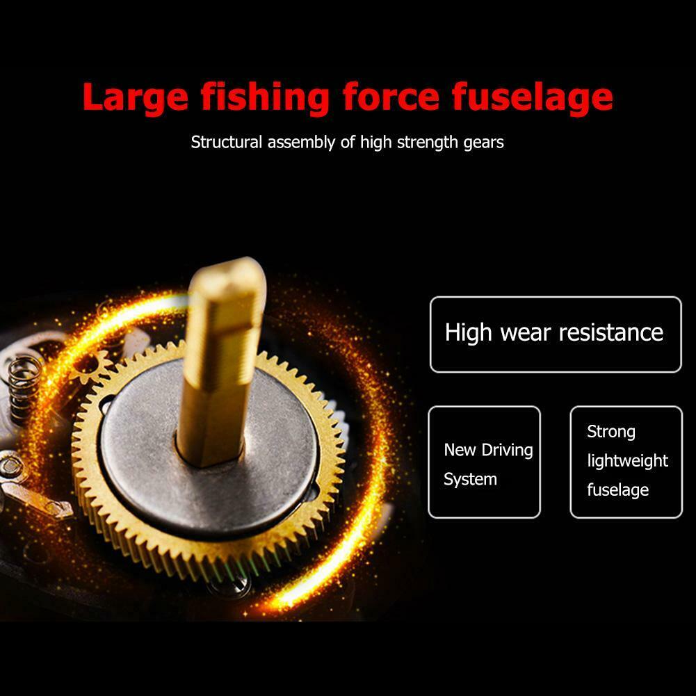 Bearings Waterproof Right Hand Baitcasting Spinning Fishing Reel with Line C#P5