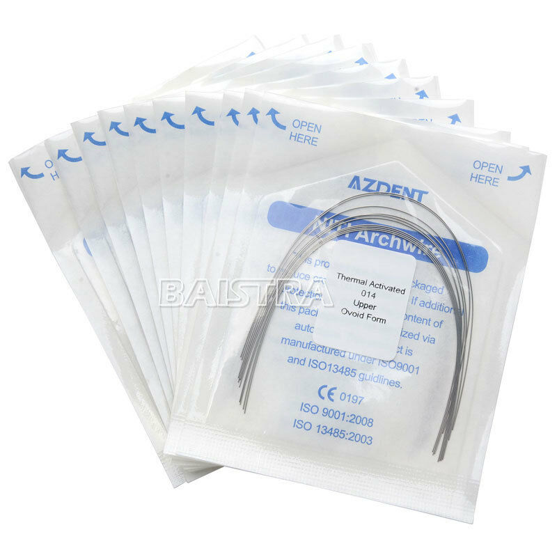 200X Dental Orthodontic Heat Thermal Activated Niti Round Arch Wires 014 Upper