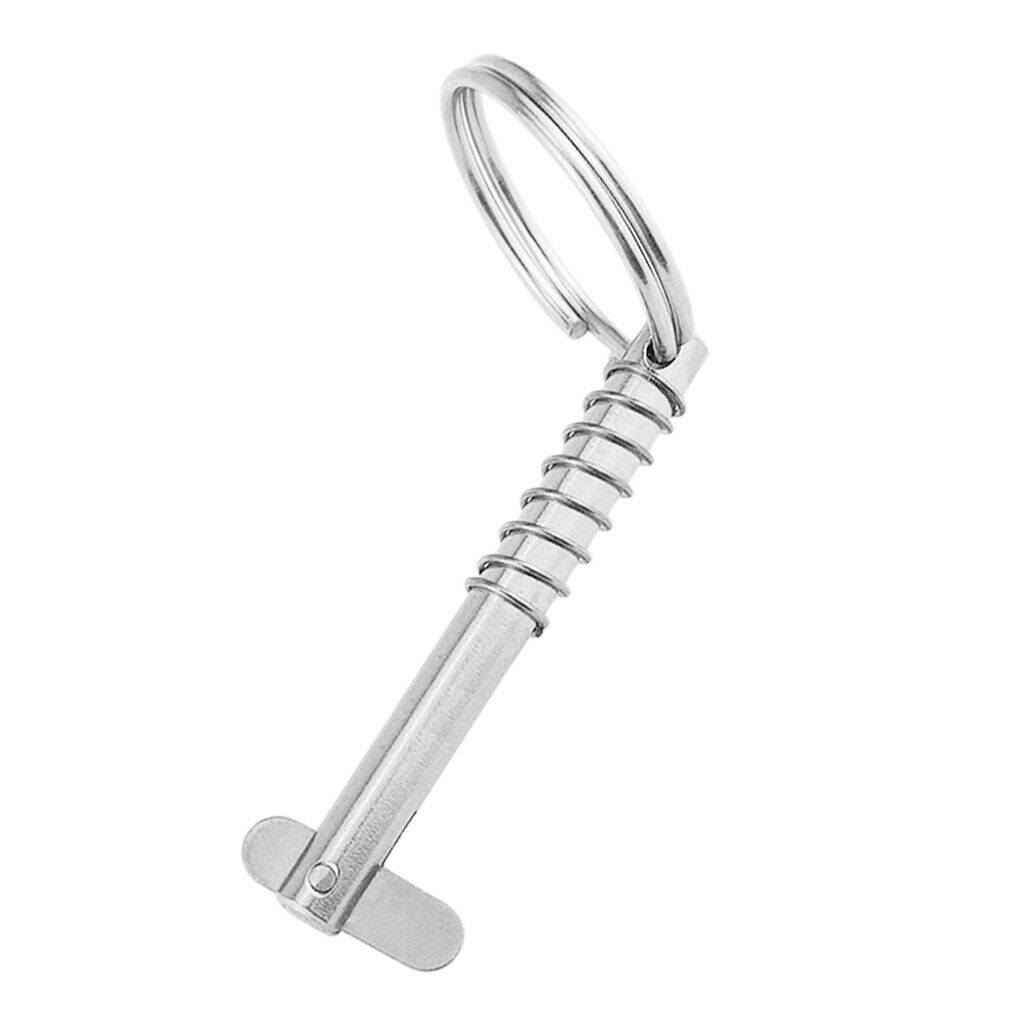 MagiDeal 6.3x76mm Quick Release Pin Deck Hinge Parts - 316 Stainless Steel