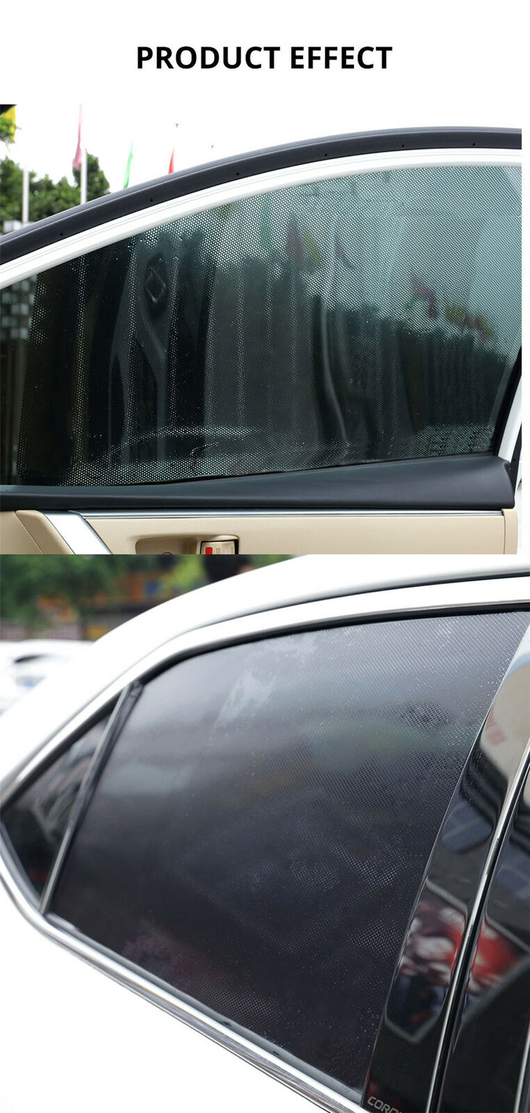Car Window Large Size Sun Shade Cover 28" x 20"Electrostatic adsorption Reusable
