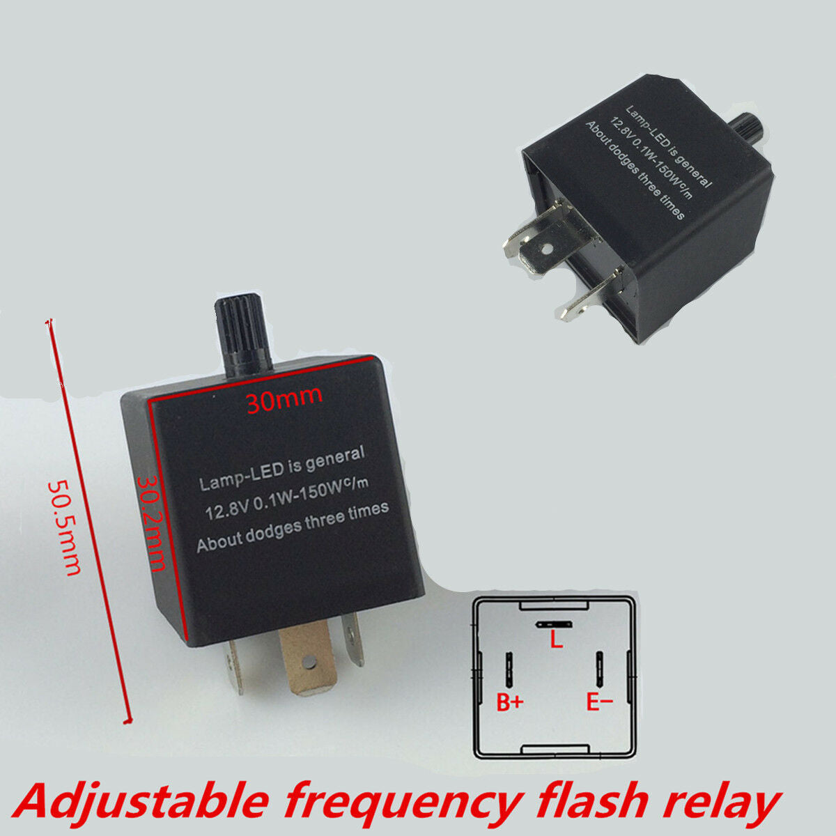 3 Pin Adjustable Electronic LED Flasher Relay for Car Turn Signal Blinker Light