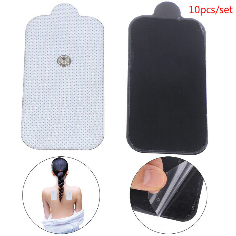 10pcs 5*9cm Silicone Gel Button Electrode Pads Tens Electrodes Digital Massag Rf