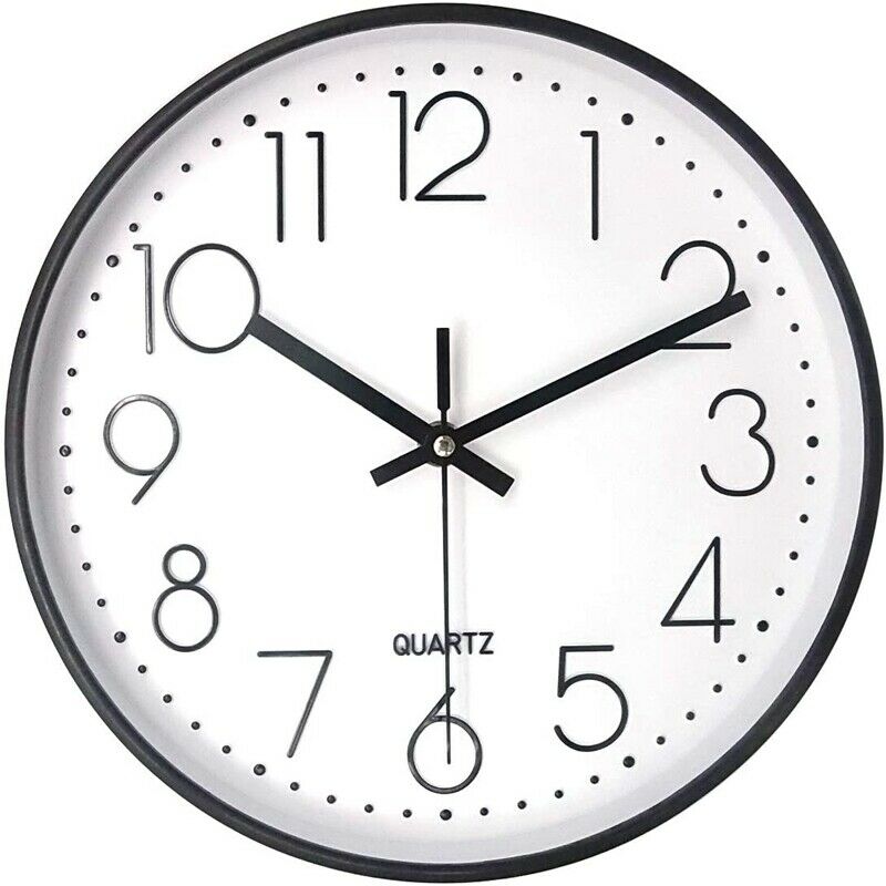 10 Inch Silent Non-Ticking Wall Clock,Battery Operated, Decorative for KitchK1R1