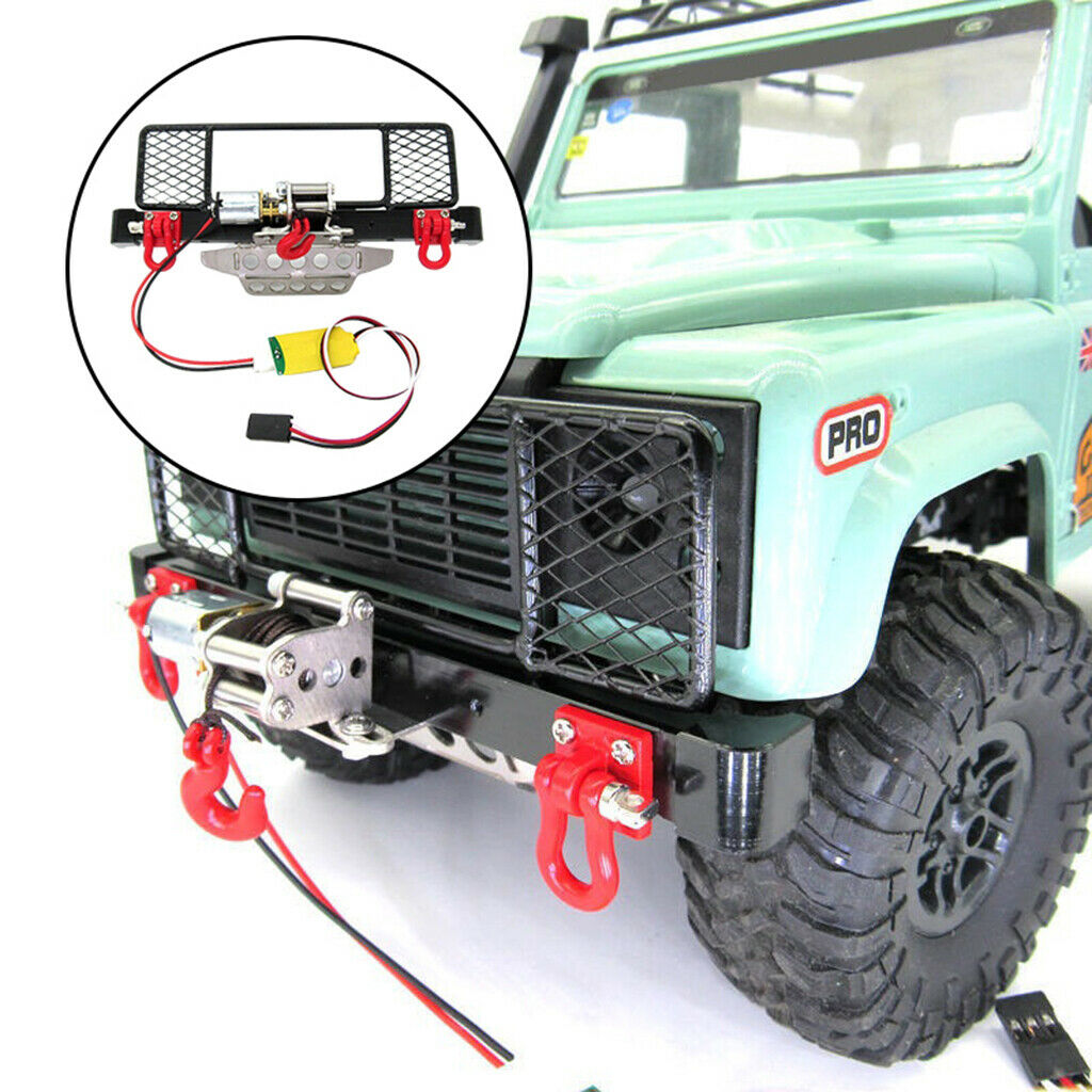 Front Bumper with Winch for MN D90 D99S RC Car Spare Parts Replacement Acc