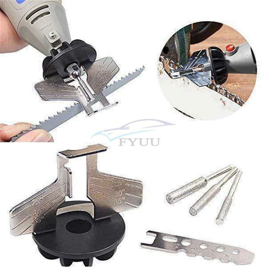 For Saw Chains 1 Set 70mm High Speed Steel Chainsaw Sharpener Attachment Kit
